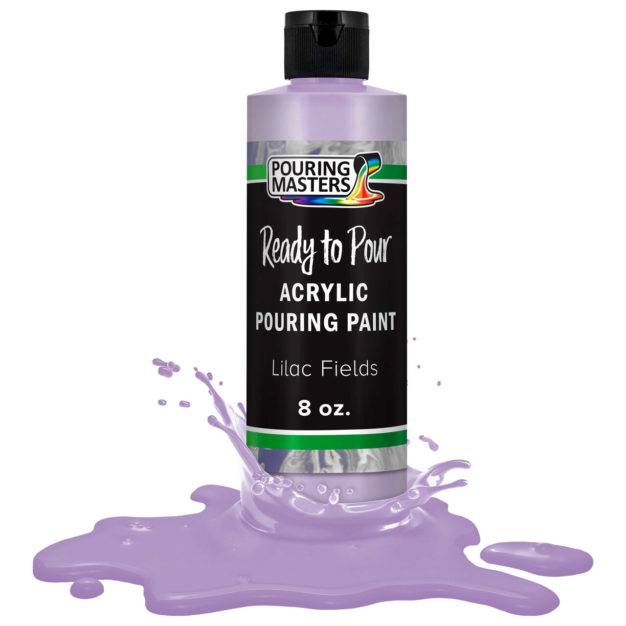 Pouring Masters Lilac Fields Ready to Pour Acrylic Pouring Paint - Premium 8-Ounce Pre-Mixed Fluid Acrylic Paint - Fluid Art Supplies for Canvas, Wood, Paper, Tile & Rocks